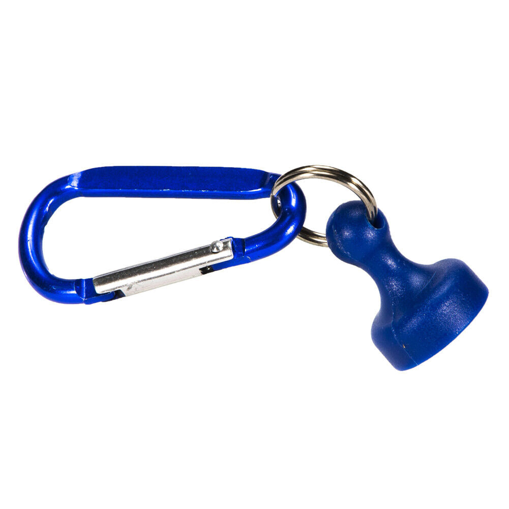 Magnetic Net Release Keeper with Lanyard Carabiners for Fly Fishing (Blue)