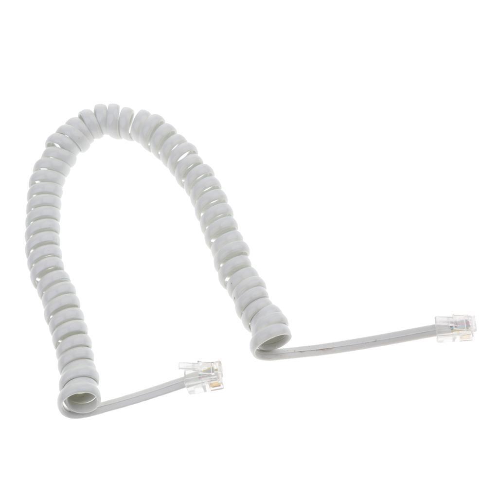 Coiled Telephone Phone Handset Cable Cord Coiled Length 1 to 5 ft Uncoiled
