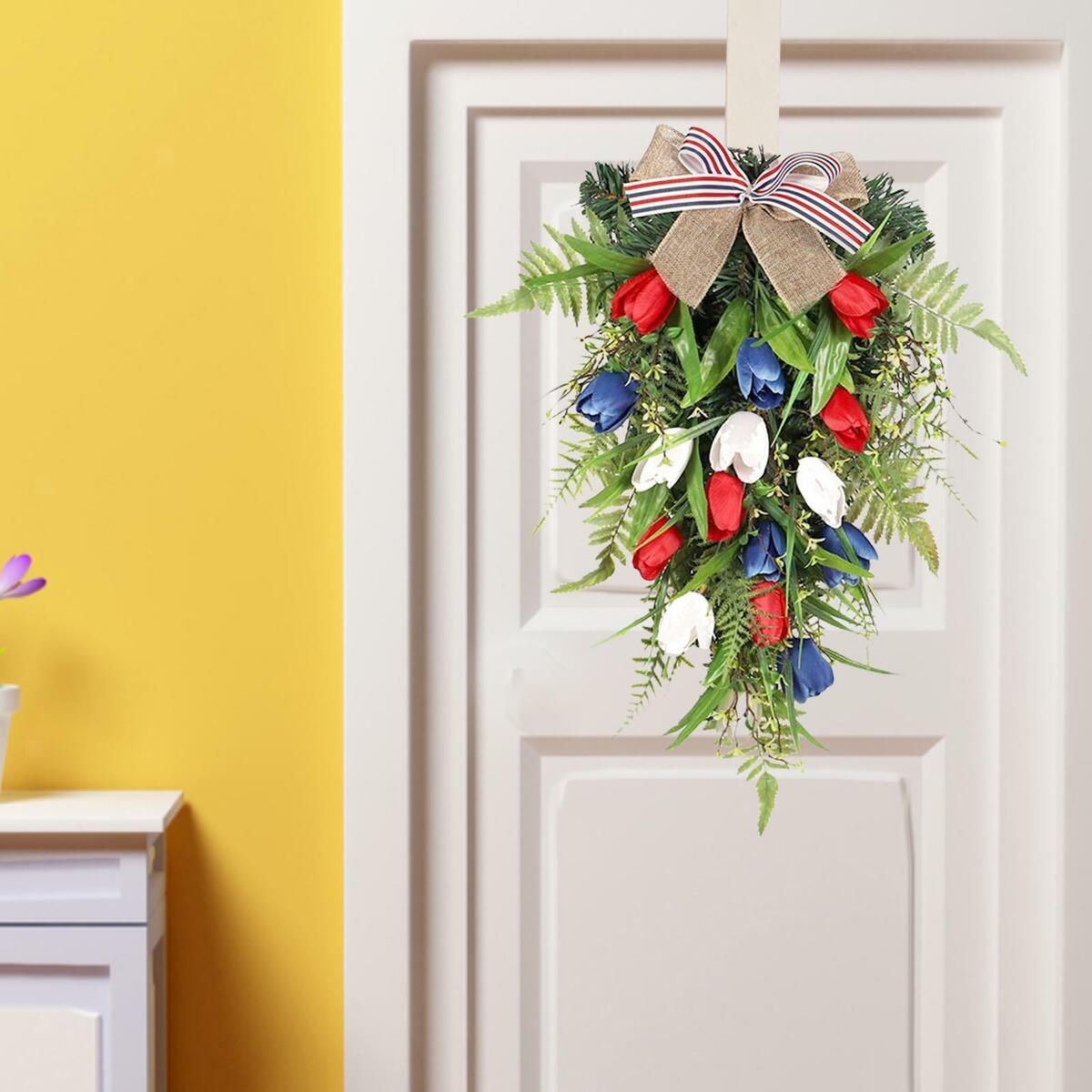 Wreath  Swag Decoration for Wedding July 4TH Patriotic Decoration