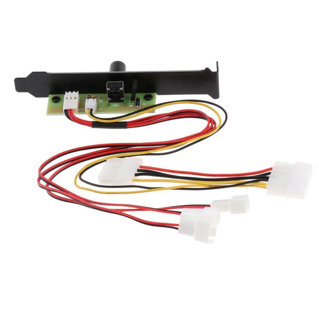 3 Channel PCI Fan Speed Controller for Desktop Computer Case Mini 3Pin 12V