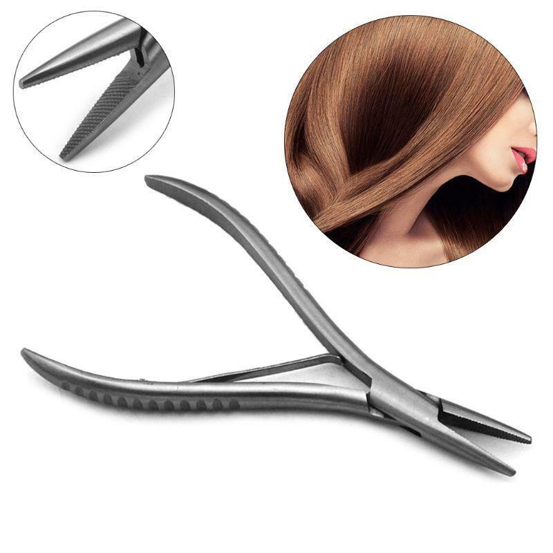 Flat Shape Stainless Steel Hair Extension Pliers Multi-Functi Hair Extension
