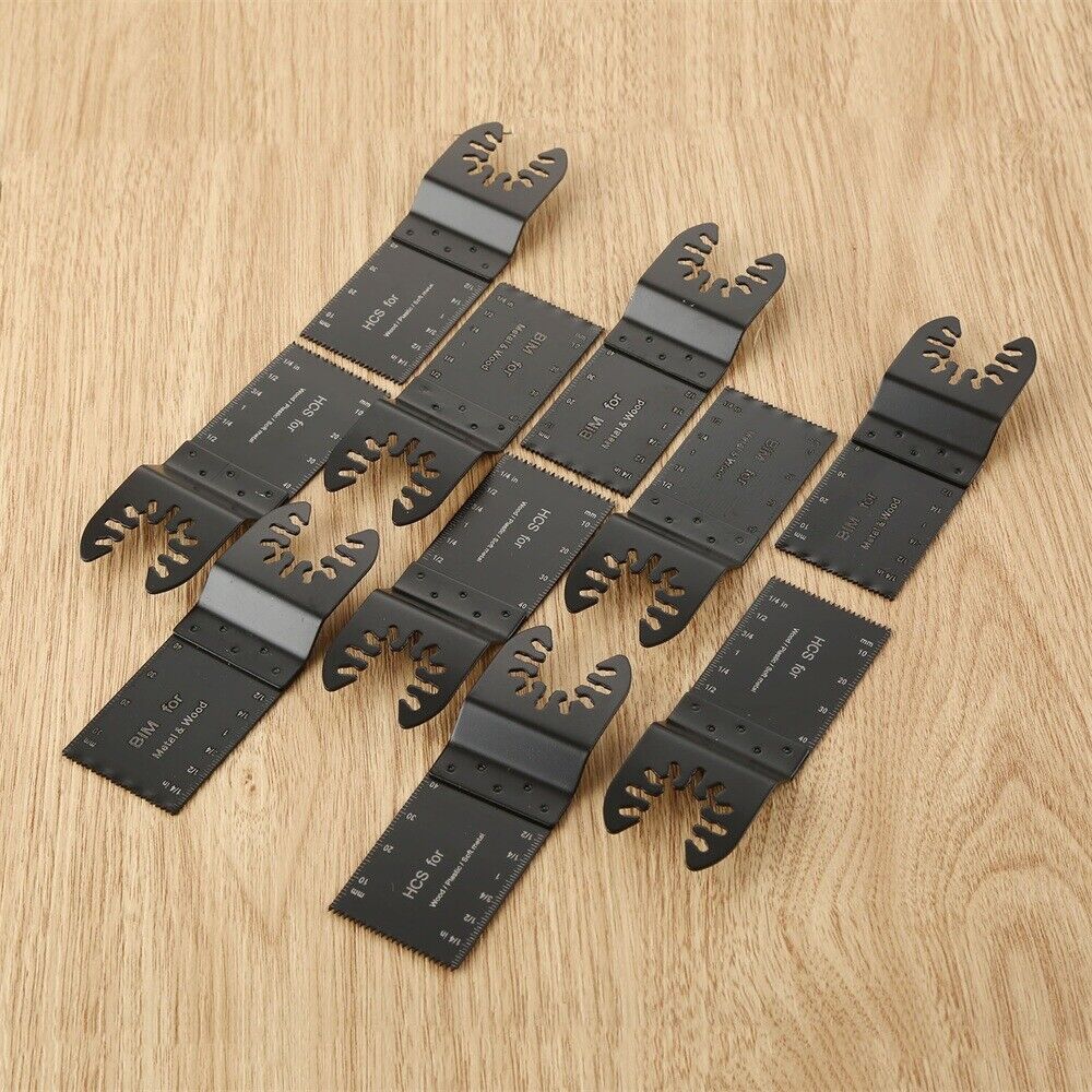 10pcs HCS Precision E-Cut Bi-metal Oscillating Multi Tool Cutter Kit Saw Blades