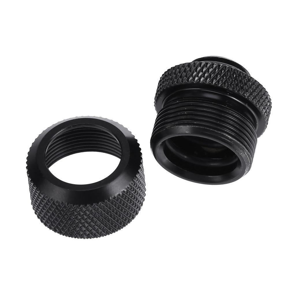 14mm G1/4 Acrylic Hard Tube Hand Twist 3 Laps for PC Computer (Black)