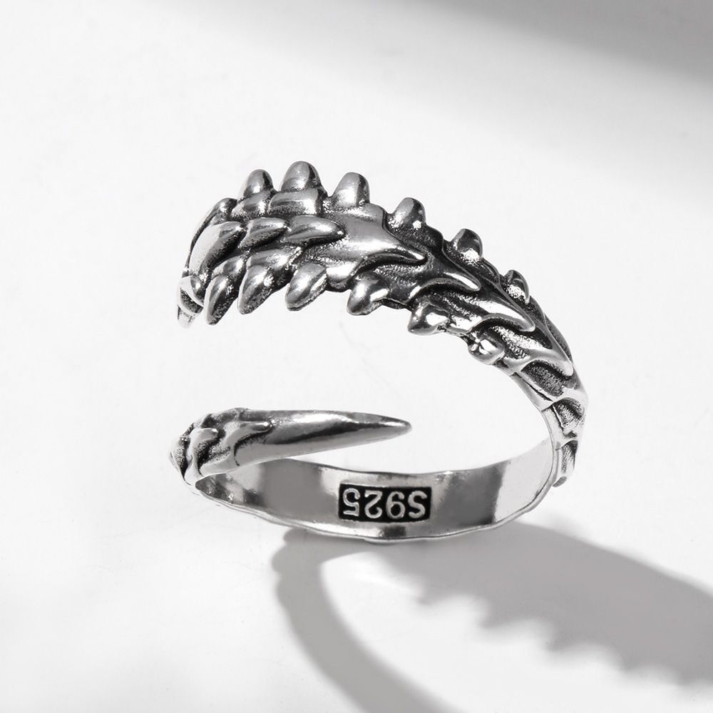 Coiled Bone Jewelry Accessories Punk Style Hip Hop Centipede Ring Open Rings