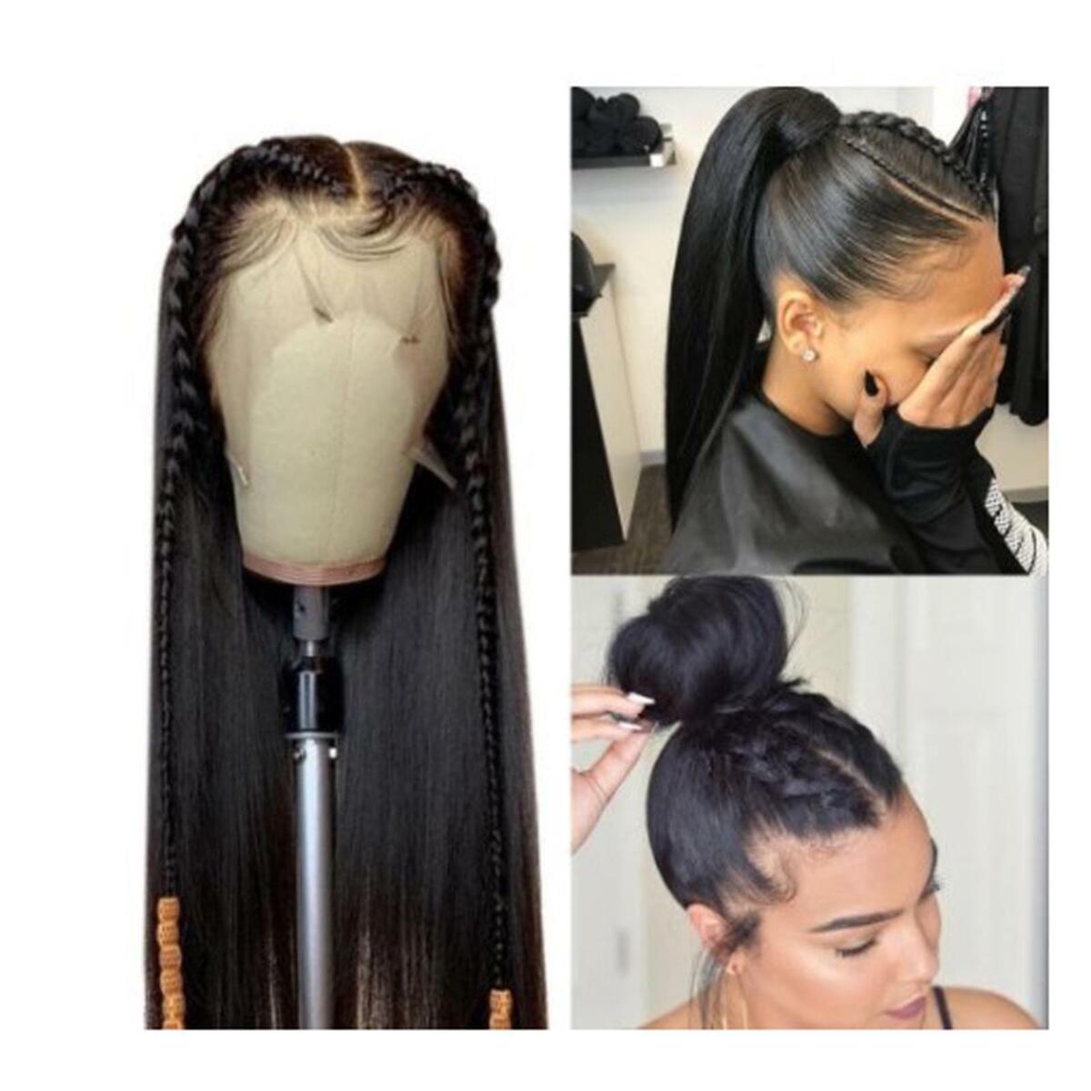 Lace Front Wigs  Lace Frontal Wigs Long Straight Heat Resistant Fiber