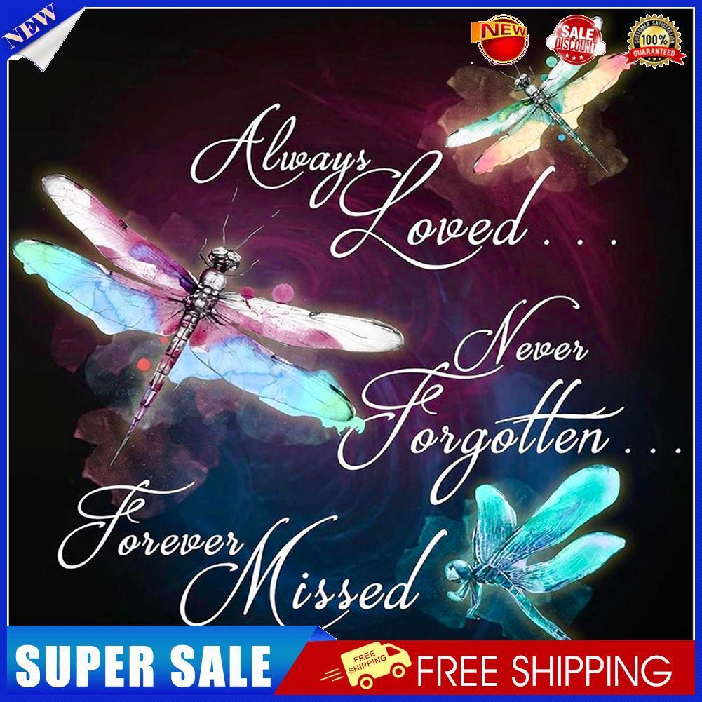 5D DIY Diamond Dragonfly Full Round Drill Mosaic Art Picture of Rhinestone