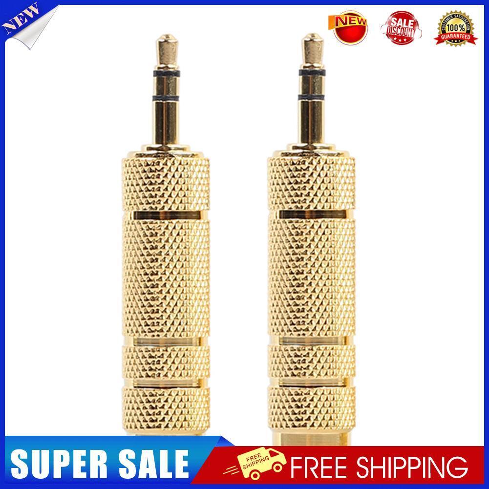 Microphone 6.35 mm Female to 3.5 mm Male Audio Connector Adapter Plug
