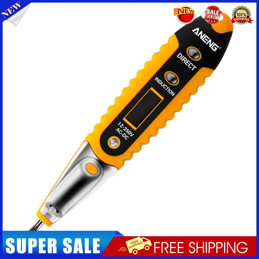 ANENG LCD Digital Display Voltage Test Pen Voltage Detector Tester (Yellow)