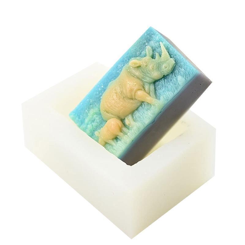 Cake Chocolate Soap DIY Mold Cake Rhino Shape Juice Mold Reusable Decorating