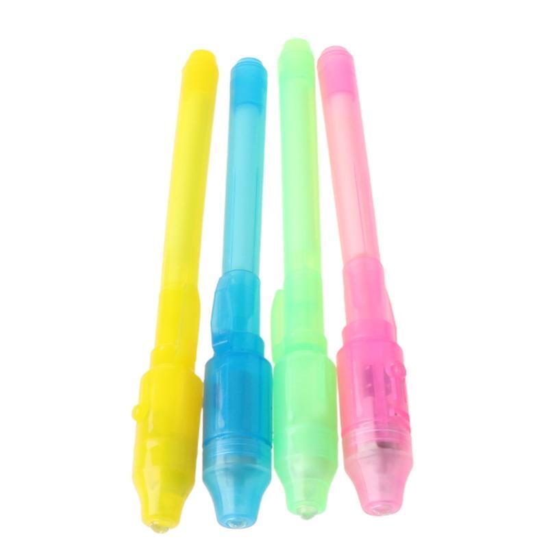 Invisible Writing Pen UV Light Pen LED Marker Pen Gift Stationery Set for Kids