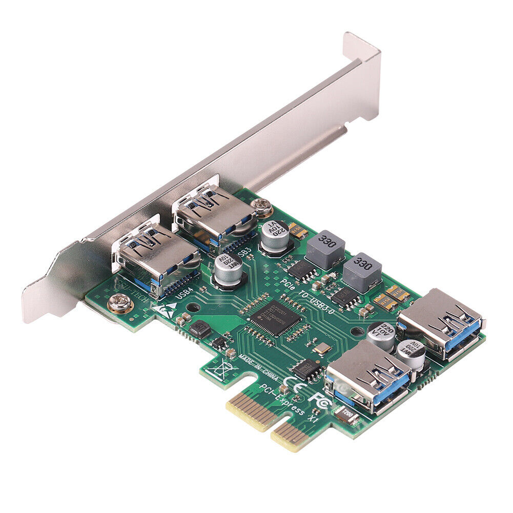 PCI-Express 1X to USB 3.0 Adapter PC Case Connect USB PCI-E 1 to 4 Riser