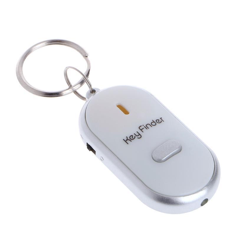 LED Anti-Lost Finder Keychain Whistle Sound Control Key Locator Outdoor Sports