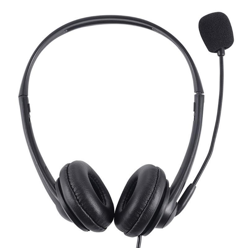 Adjustable Headset with Noise Reduction Microphone For Computers Laptop PC