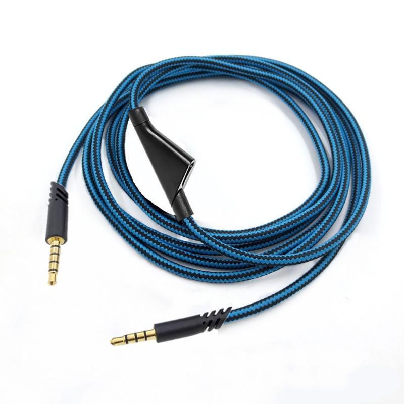 Blue Audio Earphone Cable for -Logitech Astro A10 A40 A30 Gaming Headset