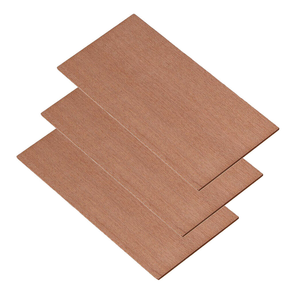 3x Guitar Parts Head Veneer Sapele Wood Headstock Luthier Tonewood DIY Tool