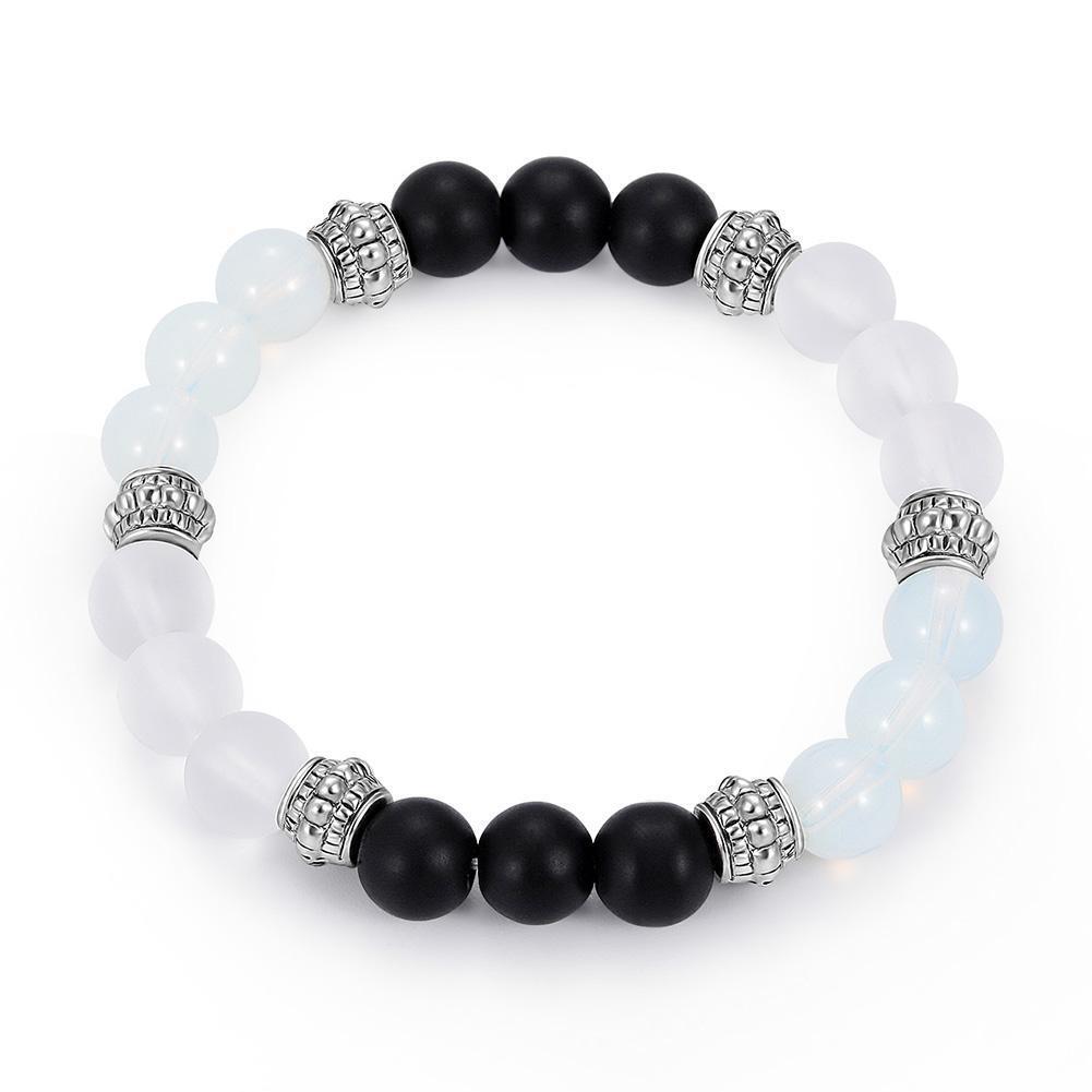 Men/Women Mix Color Elastic Agate Bead Prayer Bracelet Hand Chain Jewelry/G