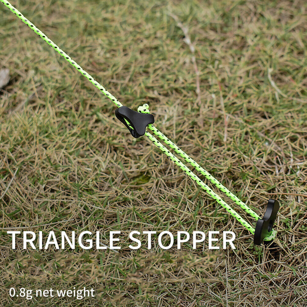 Camping Tent Fastener Rope Buckles Anti Slip Cord Adjuster Tools (10pcs)