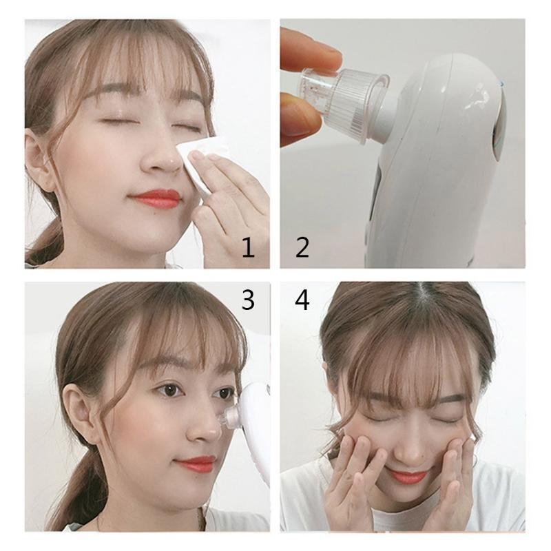 Electric Pore Cleaner Rechargeable Pores Extractor 3 Modes Adjustment 4 Probes