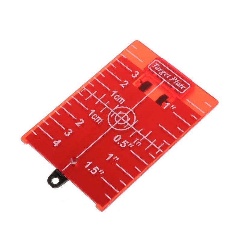 Square Target Card Magnetic Target Card Plate Level Tool for La-ser Level Red