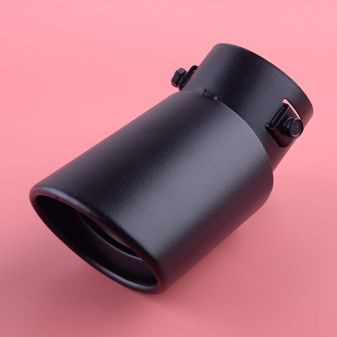 Car Matte Black 62mm Exhaust Pipe Bend Muffler Tip Tail Throat Stainless Steel
