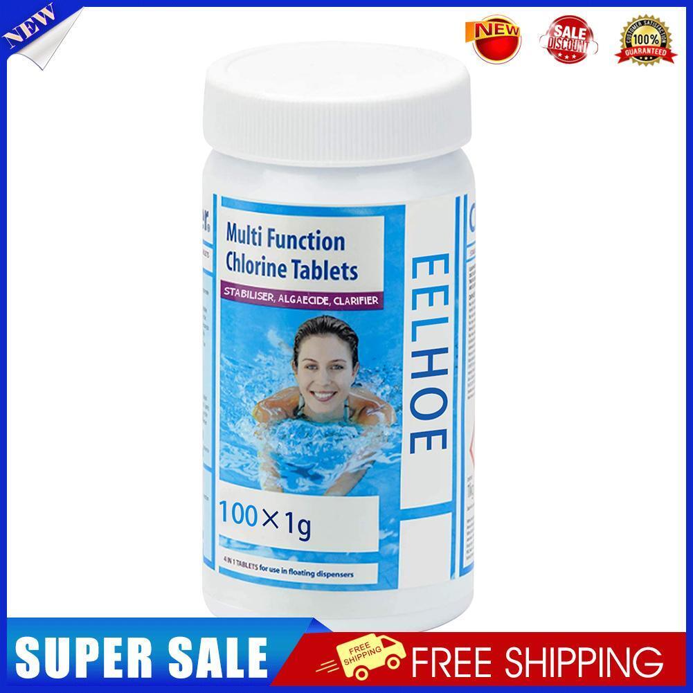 100pcs 100g Swimming Pool Cleaning Tablets Effervescent Pills Cleaner Tools