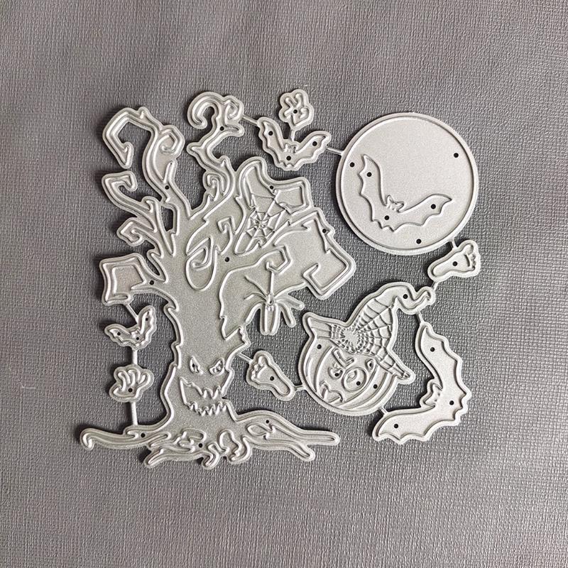 Halloween Tree Metal Cutting Dies Stencil Scrapbook Album Paper Card Template