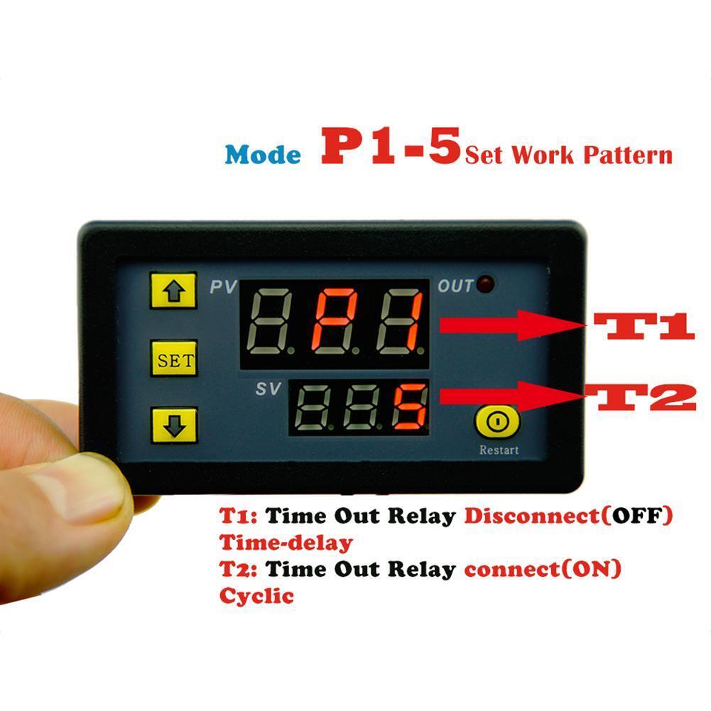 DC12V 20A Digital Display Time Delay Relay Timing Timer Cycling Module