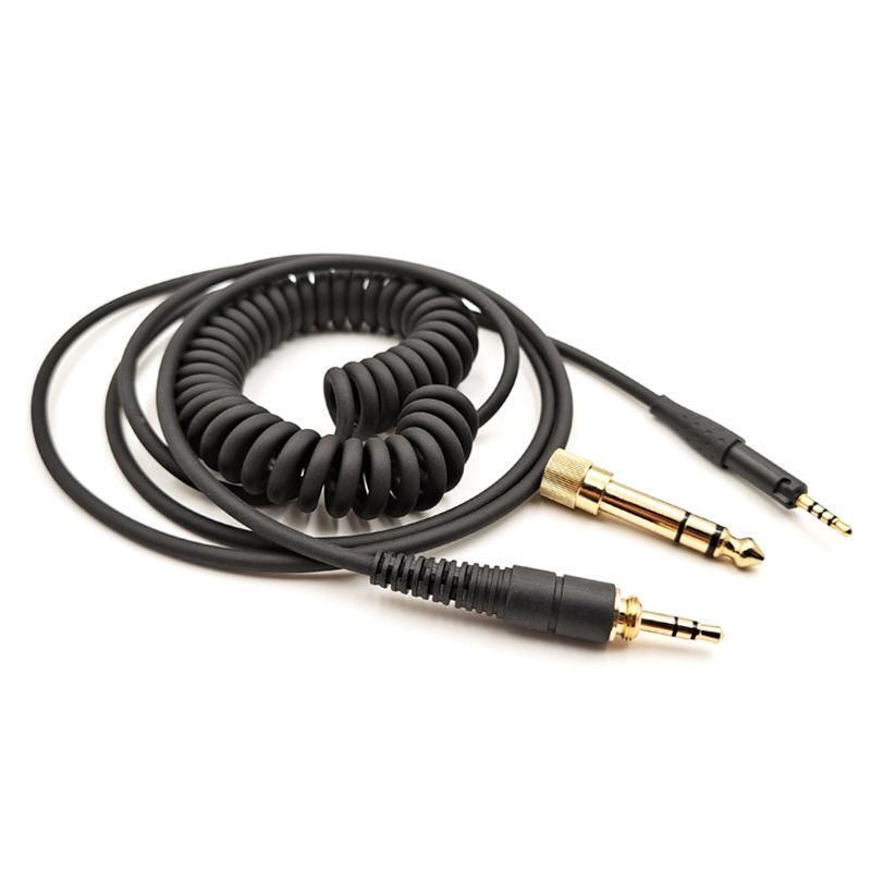 Earphone Wire 3.5mm Extended Coiled Spring Cable for SENNHEISER HD6 HD7 HD8 Wire