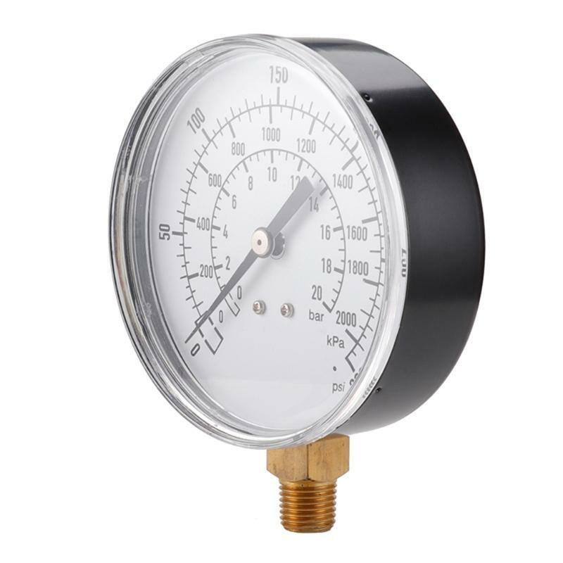 Vaccum Pressure Gauge with Triple Scale 0-300psi 0-2000kpa 0-20bar Pressure Test