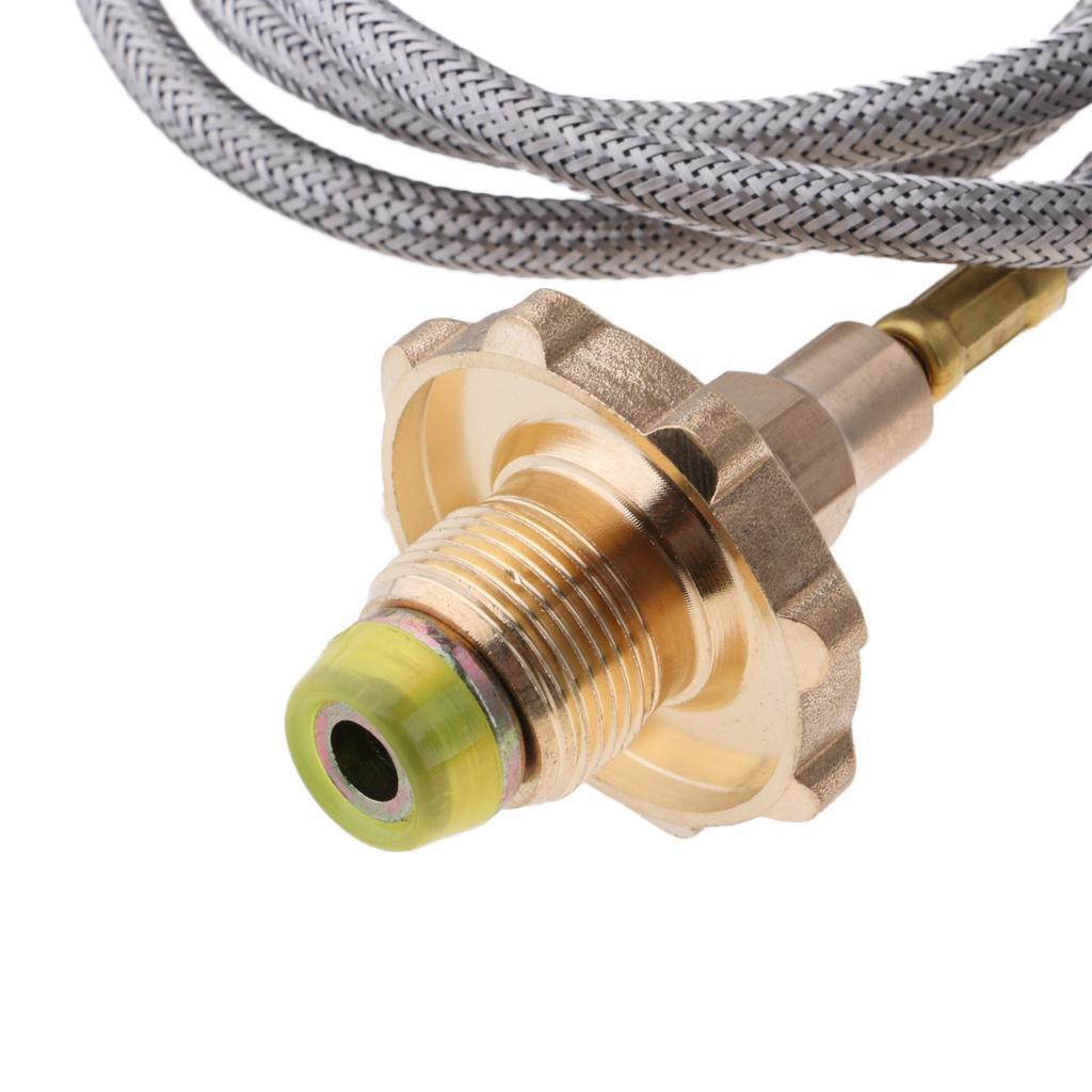 Camping Propane Hose Adapter Flat Tank Gas Stove Converter Replacement Parts