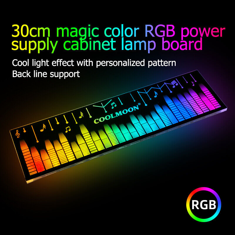 COOLMOON RGB Light Board PC Case Power Box Small 4 Pin Lighting Side Panel