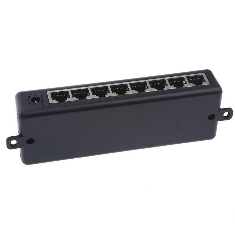 8-port POE Injector 8 Ports Power Over Ethernet Injector DC 12V-48V 10 / 100Mbps