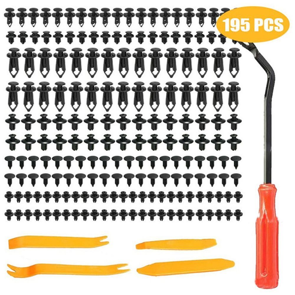 Trim Moulding Fixed Plastic Clips Auto Fastener Car Push Pin Rivet For 190Pcs