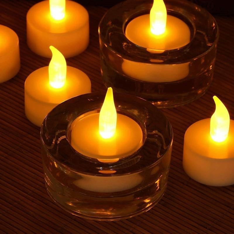 Led Tea Lights 24 Pcs Mini Candle Lamp Battery Operated Flameless No Flickering