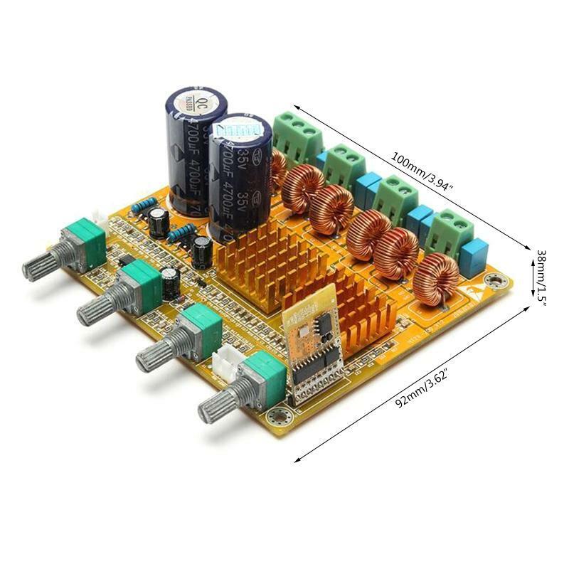 1 Pc Bluetooth-compatible High Power Bass AMP 3 CH 50Wx2+100W Amplifier Board