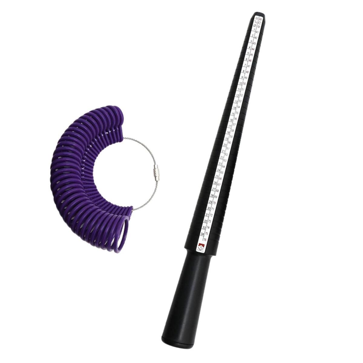 Plastic Ring Size  & Stick Wedding  Measuring Tool Professional