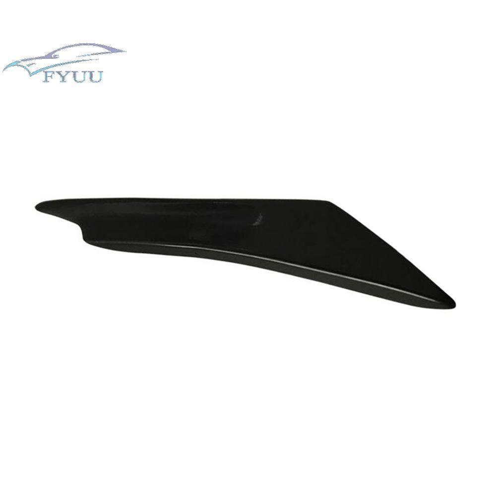 4 Pcs Black ABS Car Bumper Lip Splitter Fin Spoiler Canards Body Kit Accessories