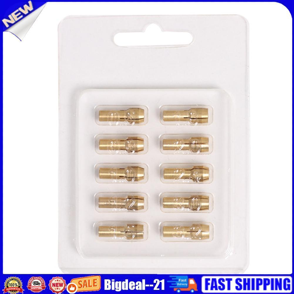 10pcs Mini Brass Copper Collets Chucks for Twist Drill Motor Shaft Grinder