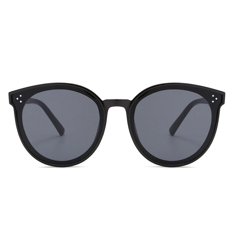 Fashion Oval Sunglasses for Women UV Protection Travel Beach Eyewear Black