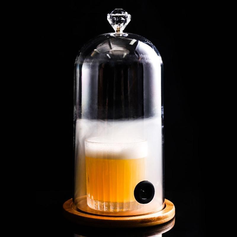 Plastic Smoking Cloche Hood Molecular Cuisine Food Dome Cover for Cocktail Cake