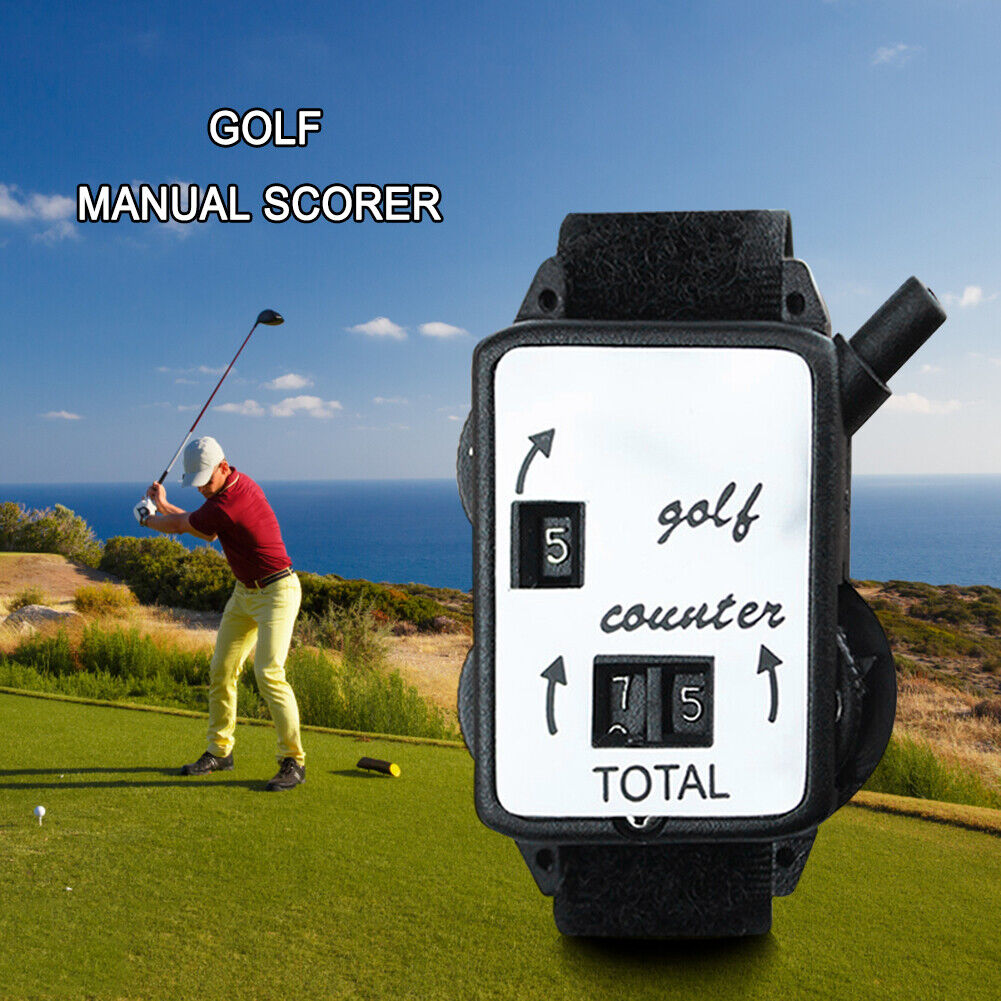 Manual Counting Outdoor Golf Club Stroke Score Counter with Wristband Band