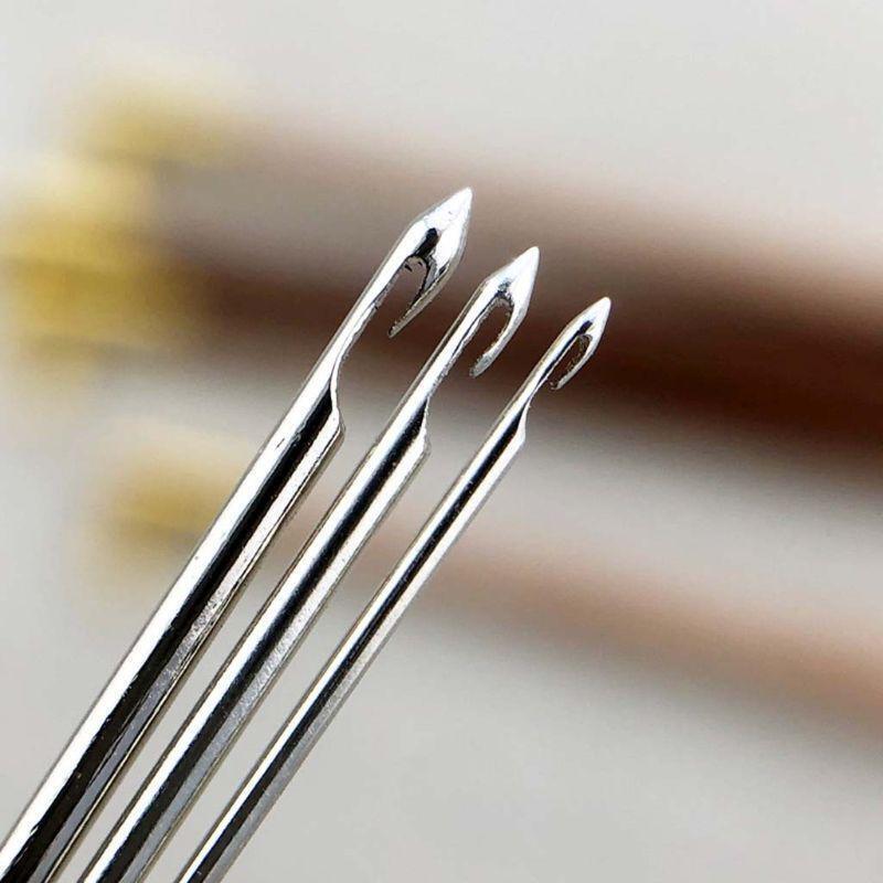 Tambour Hook with 3 Needles 70 90 100 Embroidery Tools Sequins Bead Neddle Tool