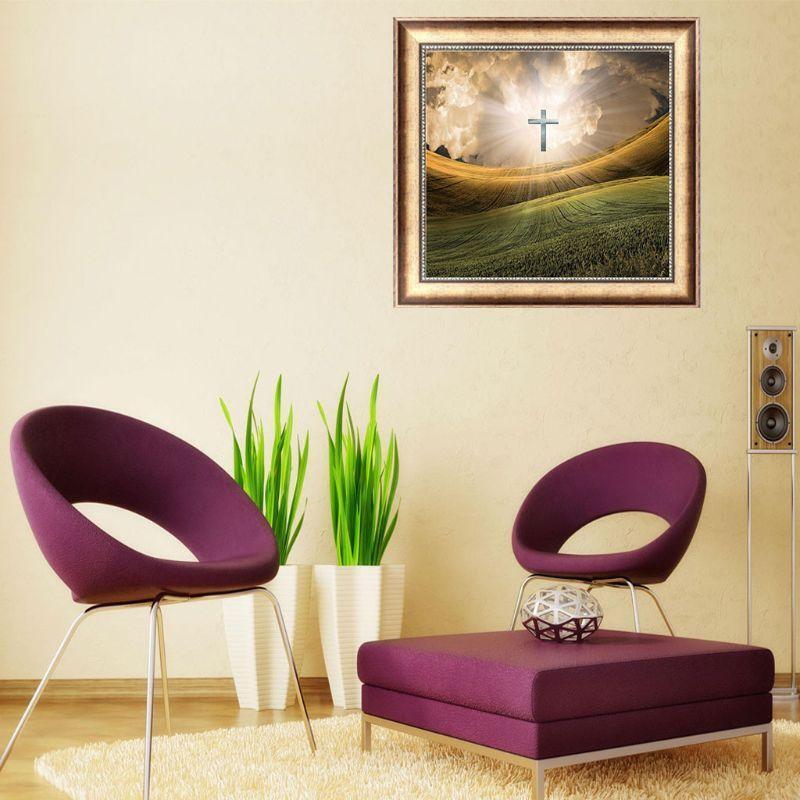 Cross Landscape DIY 5D Full Drill Diamond Painting Embroidery Cross Stitch Kit