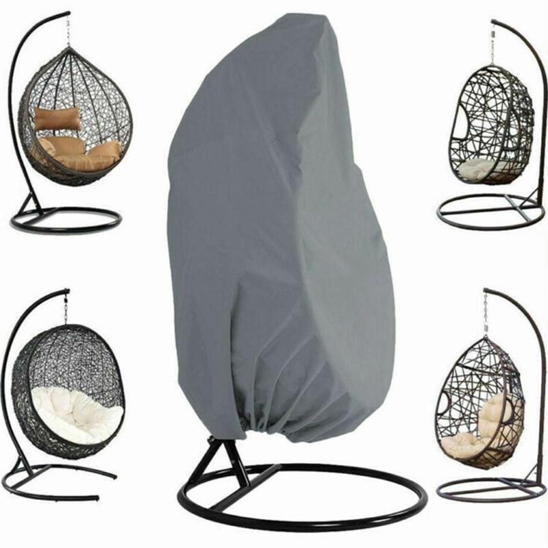 Grey Outdoor Hanging Chair Dust Cover Waterproof Durable Outdoor Extra Protect