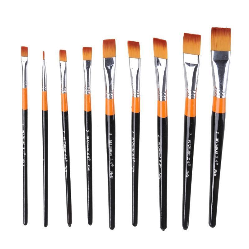 Portable Paint Brushes 9 Types Professional Paint Brush Oil Painting Brush Sets