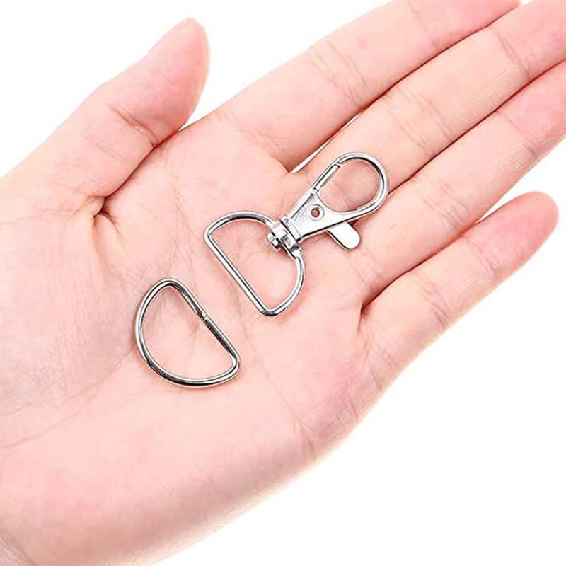 Lanyard Snap Hook D Ring Lobster Claw Clasps for Sewing Repair Handicraft 120PCS
