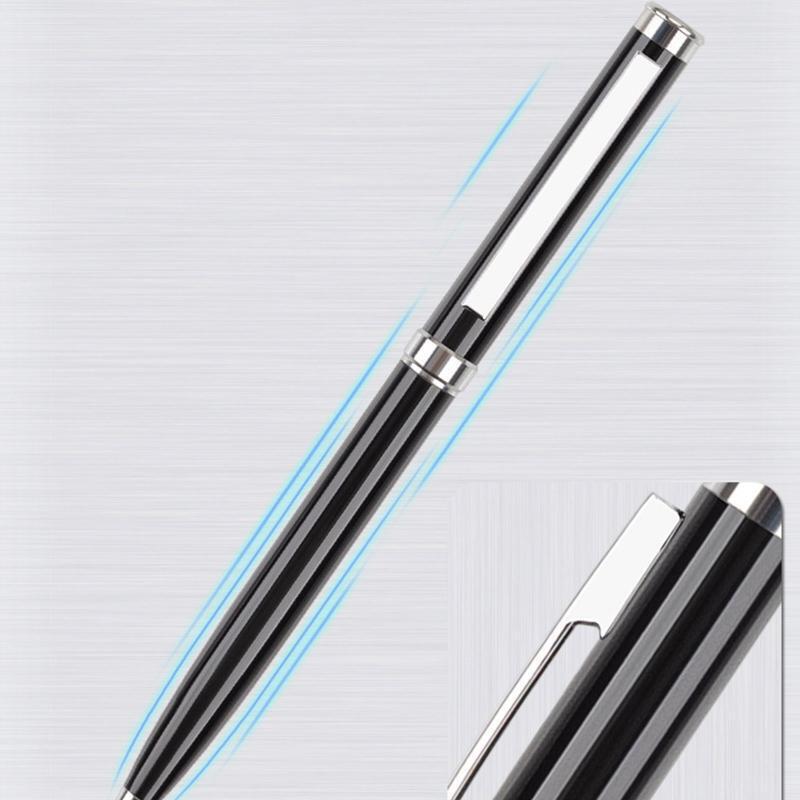 Portable Metal Rotatable Ballpoint Pen Write Smoothly for Students Stationery 2X