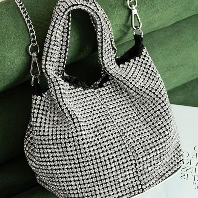 Glitter Rhinestone Evening Bag Fashion Top Handle Bags Cocktail Party Clutch