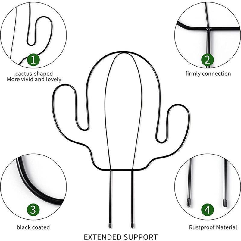 Cactus Shape Garden Metal Climbing Support Stake Stand Frame for Flowers Plants