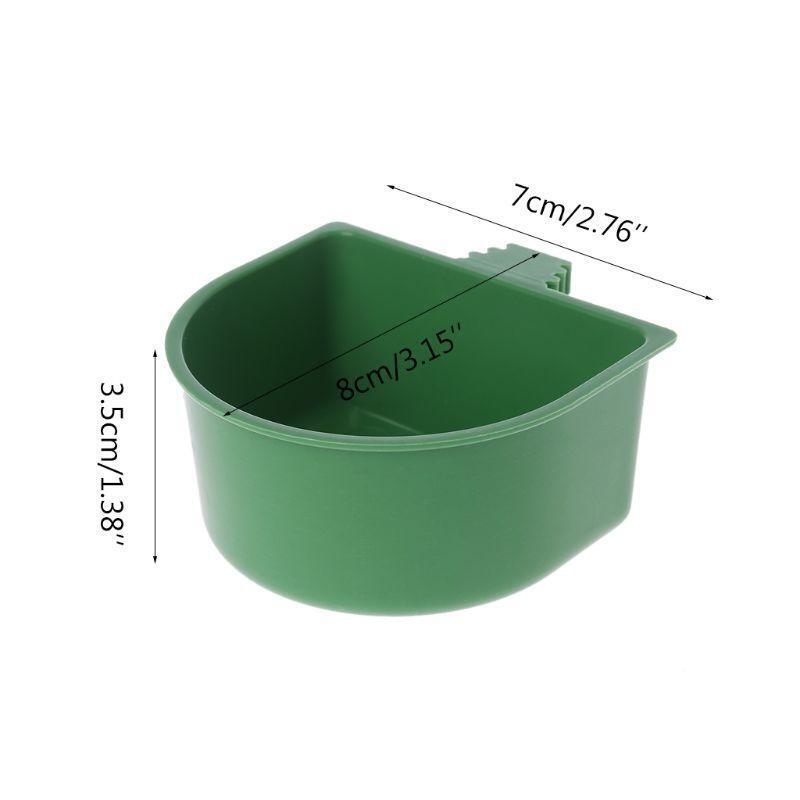 Plastic Parrot Feeder Food Water Bowl Pigeons Birds Cage Sand Cup Feeding